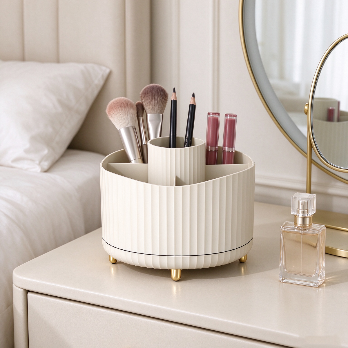 Cosmetic Brush Storage Container